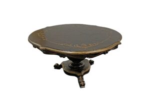 NONNA ROUND DINING TABLE RUSTED BLACK