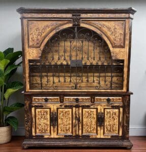 CLEO BUFFET & HUTCH NATURAL CARAMEL