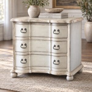 Bellissimo 3-Drawer Nightstand – Waxed Off White