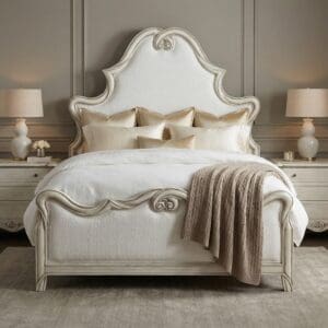 Celine Upholstered Solid Wood King Bed