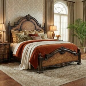 MONTELENA SOLID WOOD KING BED FRAME IN TUSCANY