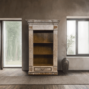 Italo Bookcase in Antique White Finish