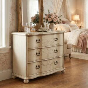 BELLISSIMO WOOD DRESSER WAXED OFF WHITE